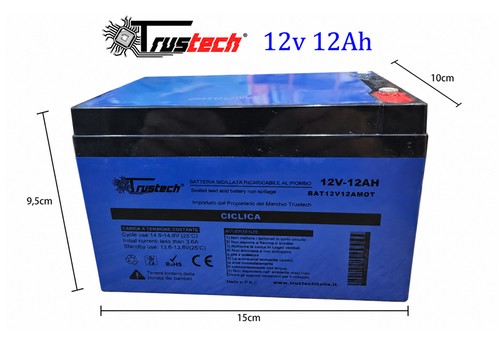 Batteria piombo ciclica 12v - batteria,