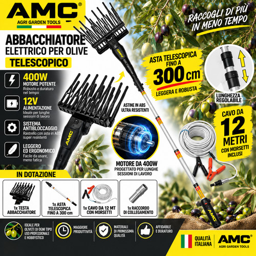 Abbacchiatore olive amc 12v - abbacchiatore,