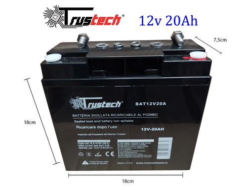 Batteria 12v 20ah piombo - 12v, al