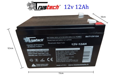 Batteria 12v 12ah - piombo,