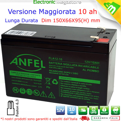 Batteria 12v 10ah - 10ah, piombo