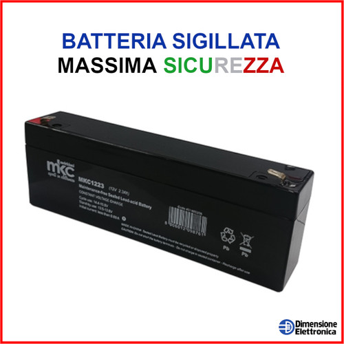 Batteria allarme 12v 3ah - 12v, 2.3ah